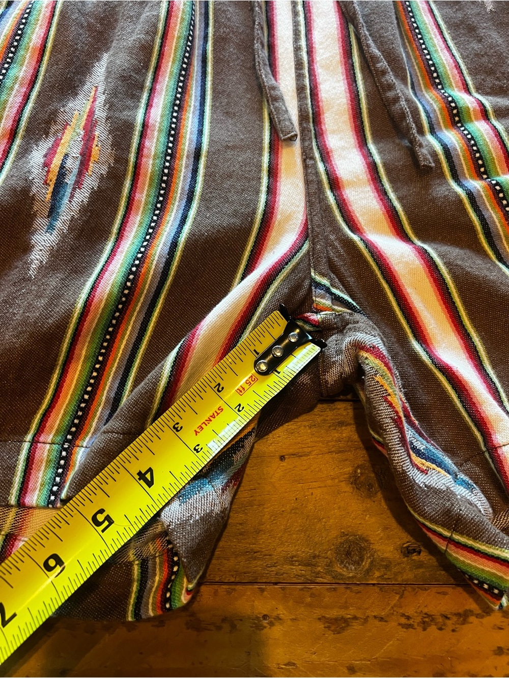 Kardo Handwoven Blanket Stripe Shirt & Shorts Set Mens M Fits Small STAG - Picture 8 of 12